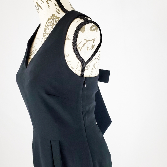 Banana Republic Black Sleeveless Midi Dress Size 4 - Picture 5 of 10